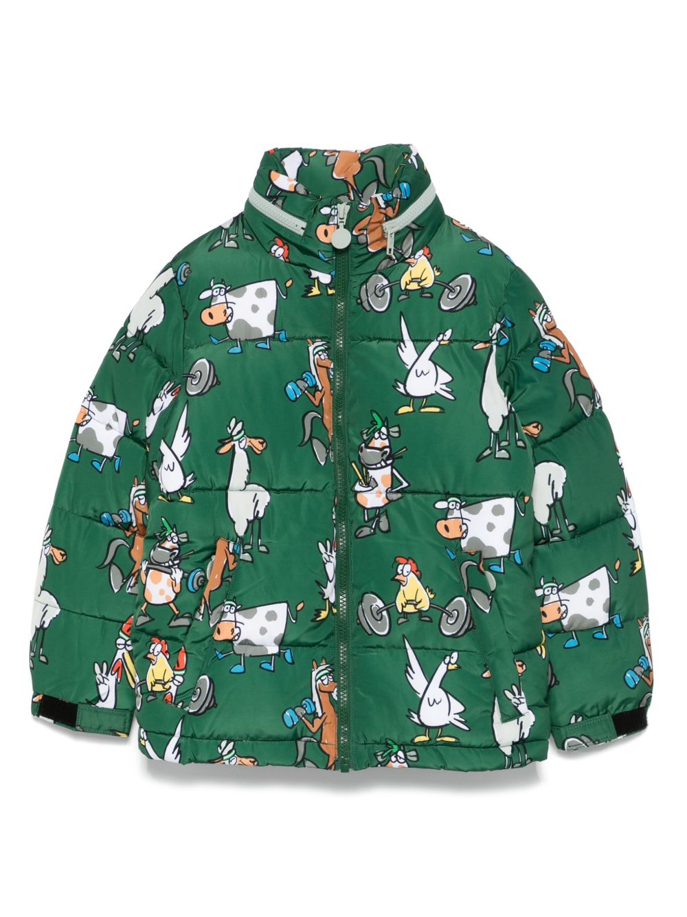 Stella McCartney Kids 插画印花夹克 - 绿色