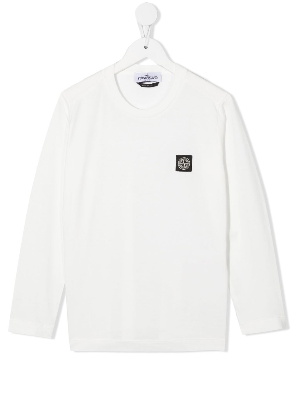 Stone Island Junior 标贴细节T恤 - 白色