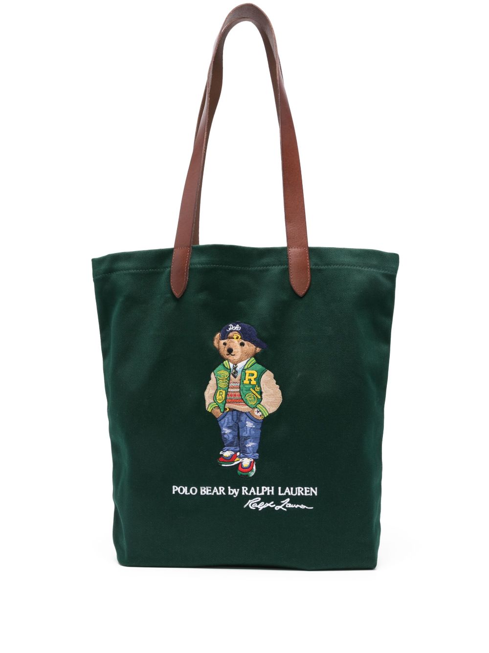 Polo Ralph Lauren Polo Bear 刺绣手提包 - 绿色