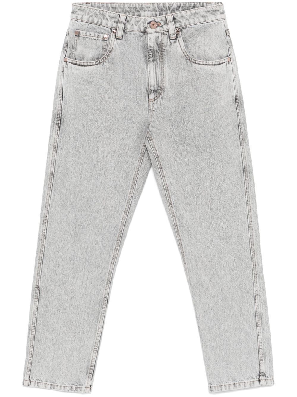 Brunello Cucinelli 锥形牛仔裤 - 灰色