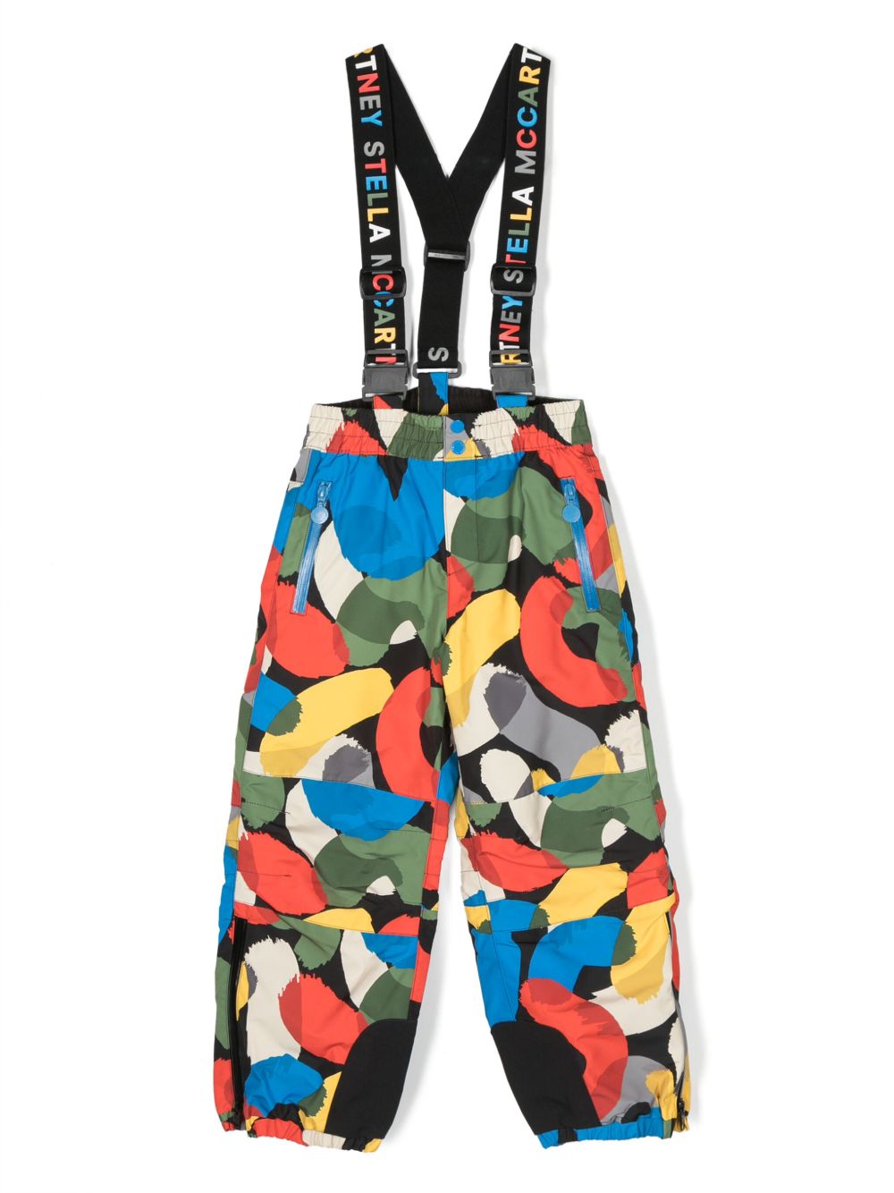 Stella McCartney Kids 图案印花滑雪工装裤 - 黑色