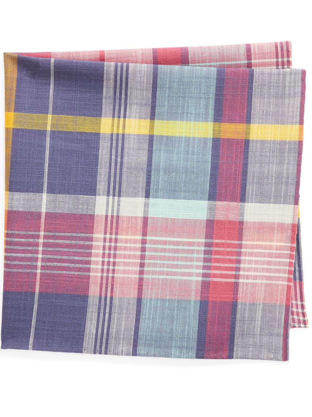 Polo Ralph Lauren Madras 格纹图案手帕 - 蓝色