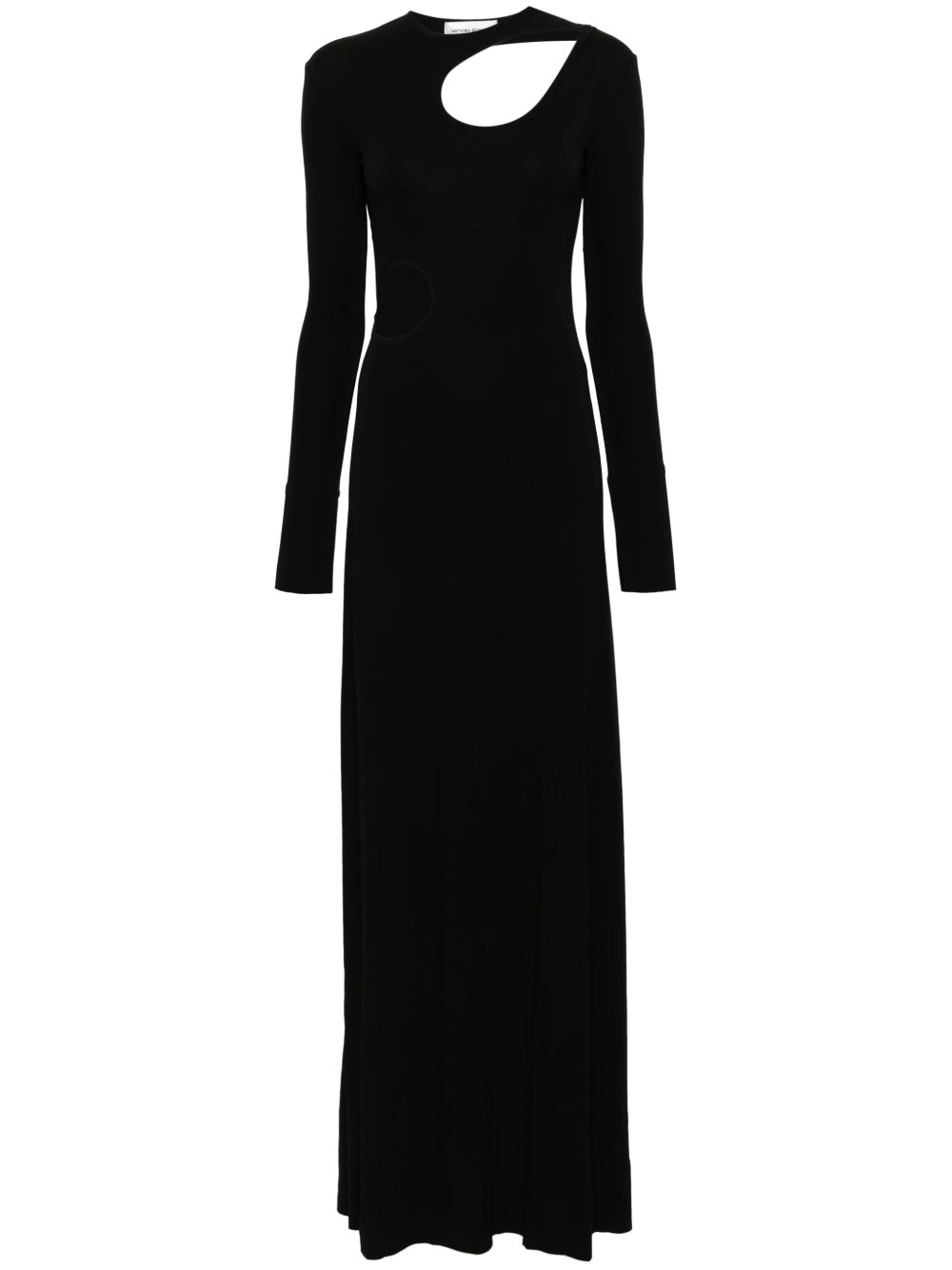 Victoria Beckham 镂空卡迪超长连衣裙 - 黑色