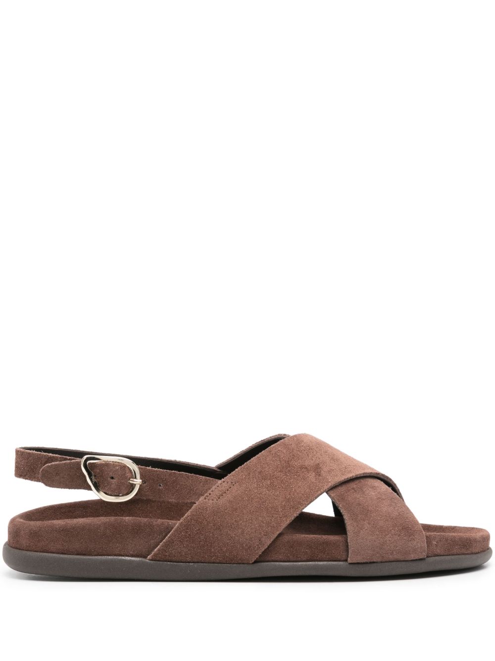 Ancient Greek Sandals Ikesia Crosta 皮质凉鞋 - 褐色
