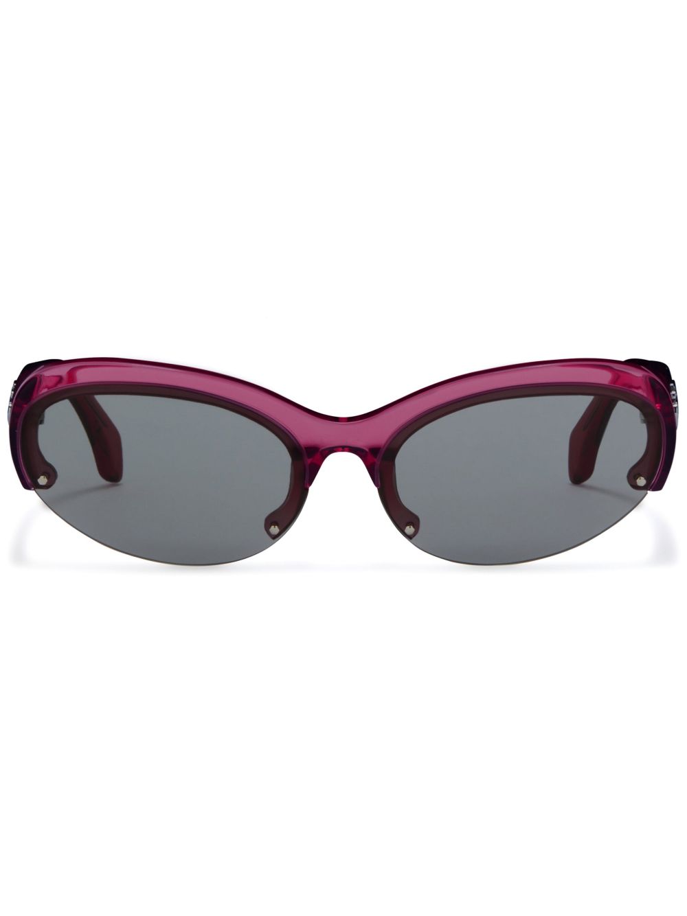Palm Angels Eyewear Palmdale 椭圆形框太阳眼镜 - 粉色