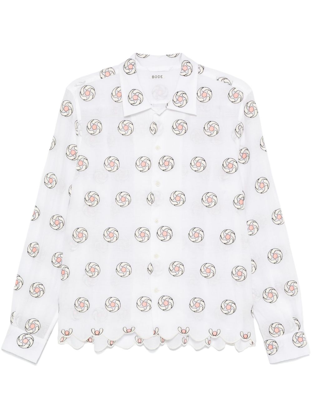 BODE Floral Aperture shirt - 白色