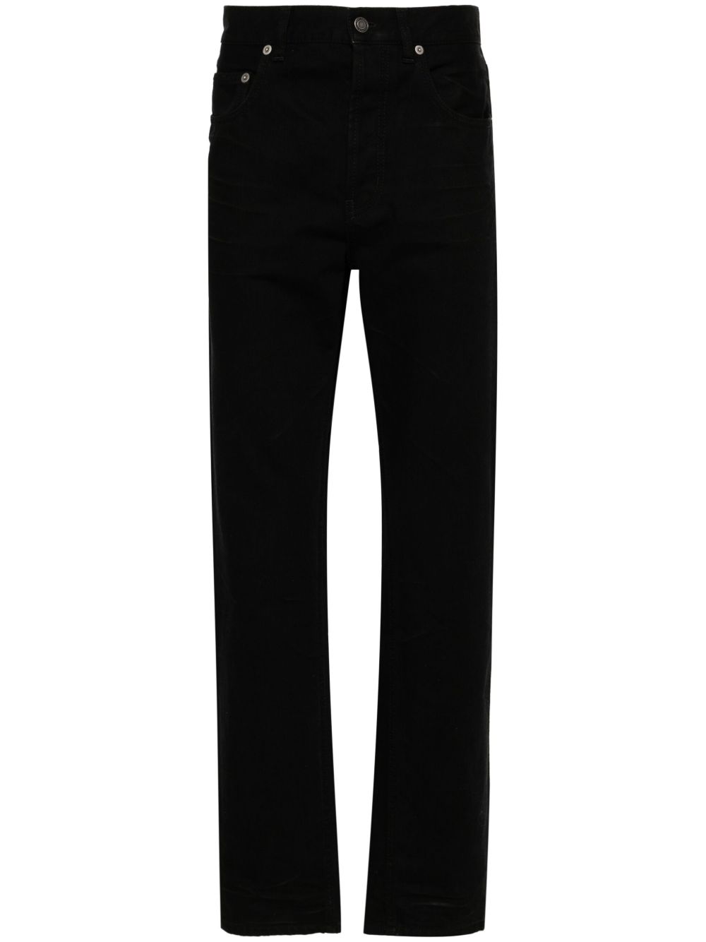 Saint Laurent 低腰直筒牛仔裤 - 黑色