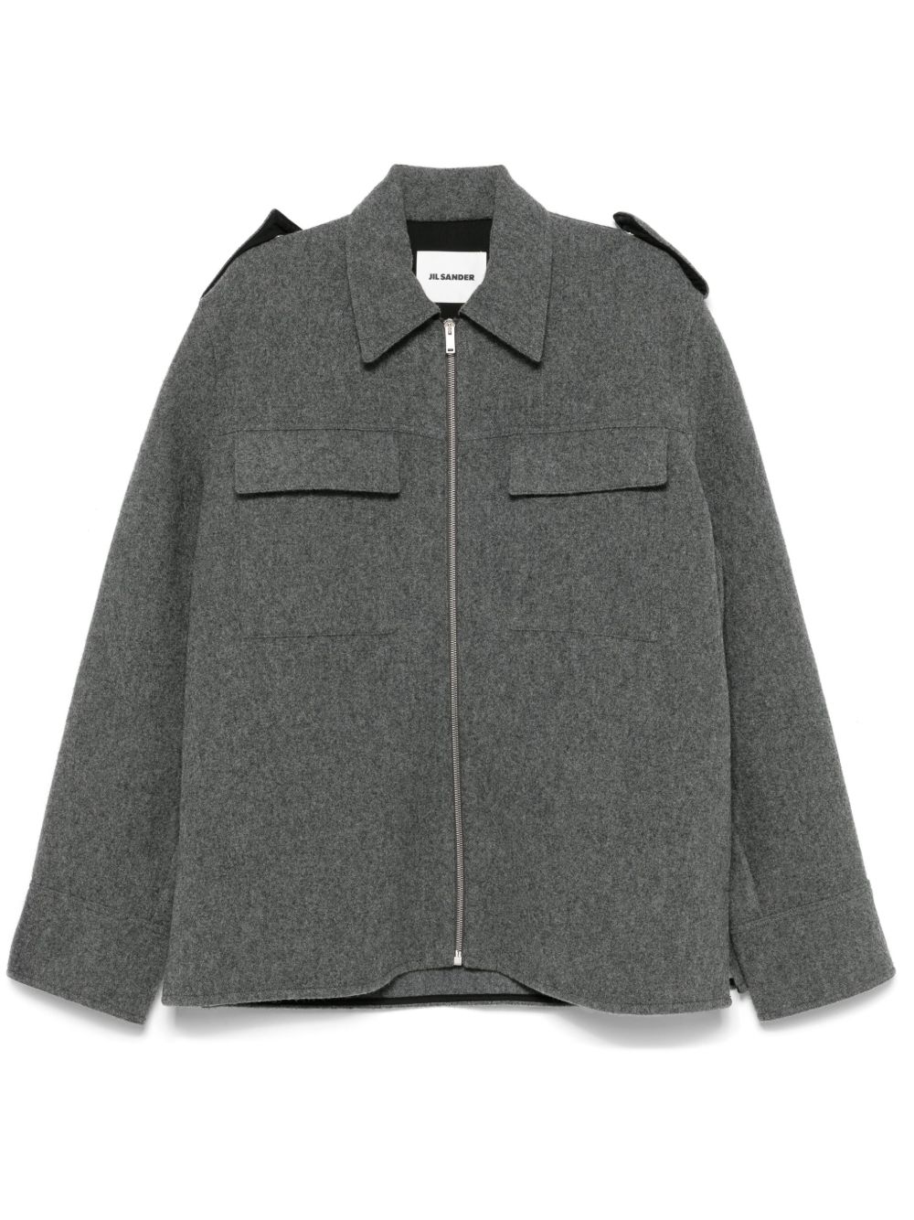 Jil Sander 纹理衬衫 - 灰色