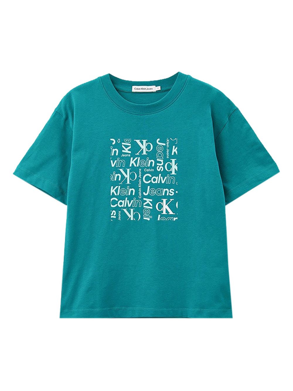 Calvin Klein Kids logo印花T恤 - 蓝色