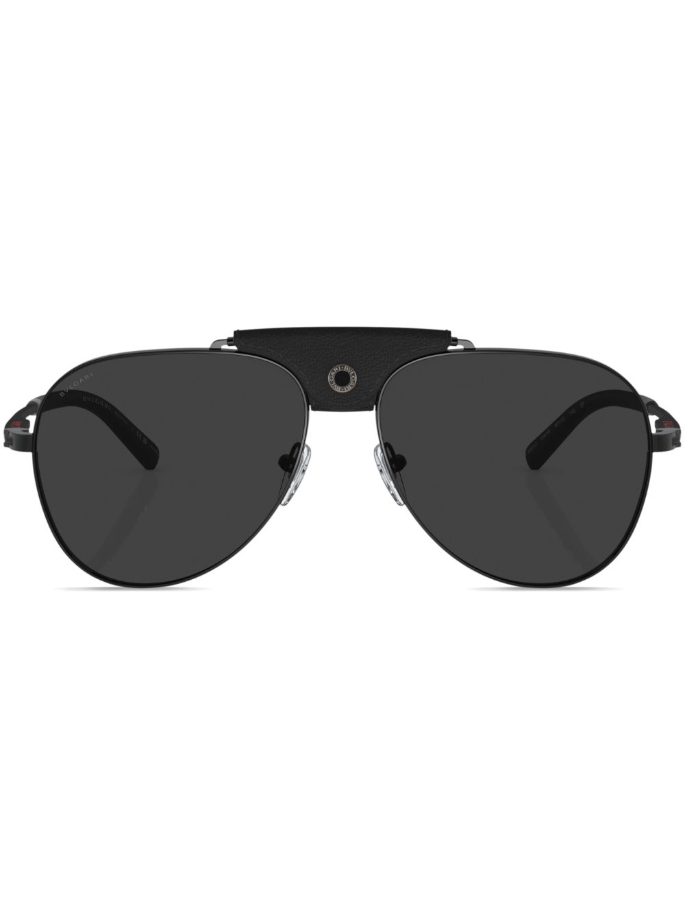 Bvlgari 有色镜片飞行员太阳眼镜 - 黑色