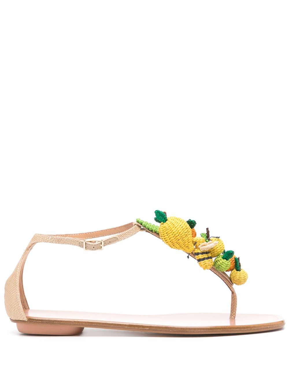 Aquazzura Citrus Punch 平底凉鞋 - 中性色