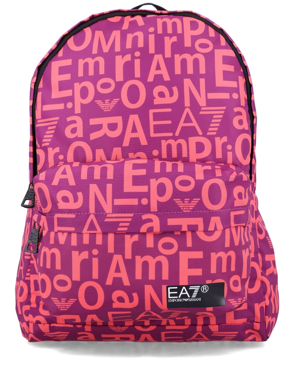 Ea7 Emporio Armani 印花双肩包 - 粉色