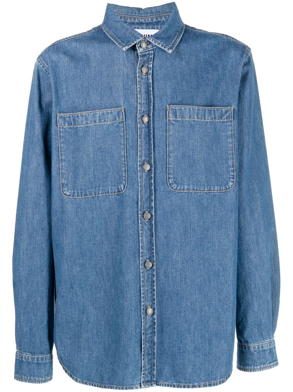 Moschino 泰迪熊印花牛仔衬衫 - 蓝色