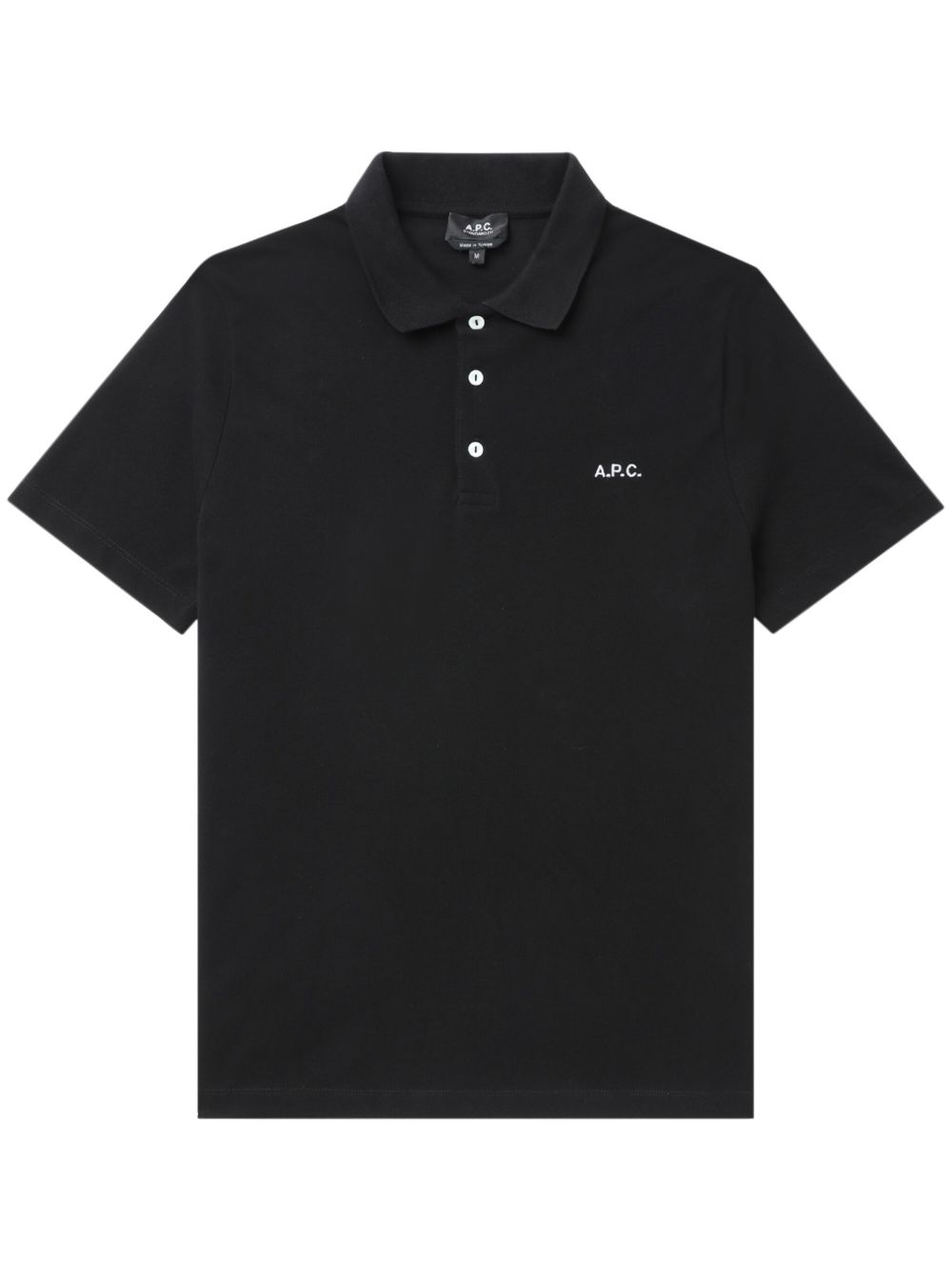 A.P.C. logo刺绣polo衫 - 黑色