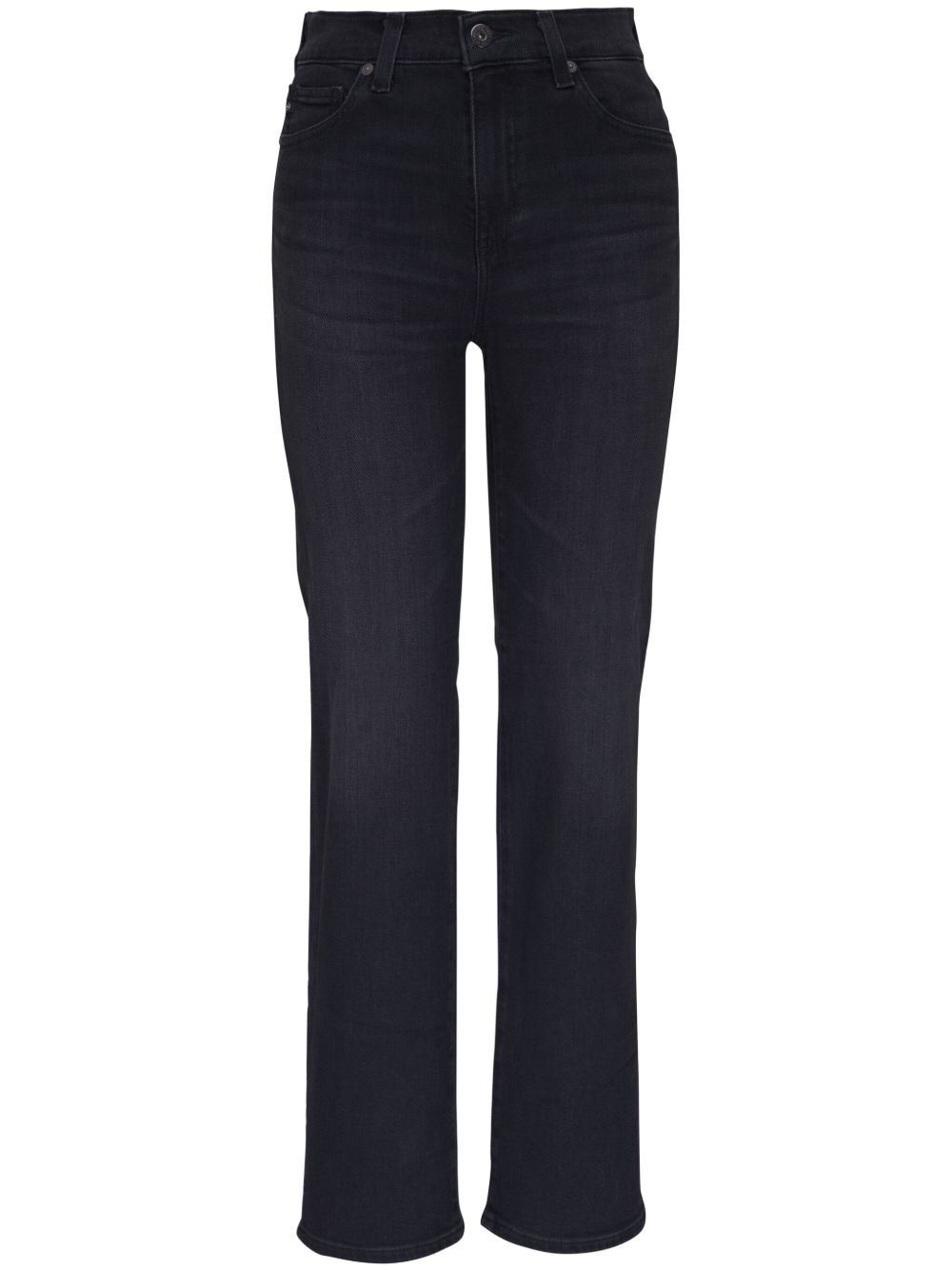 AG Jeans 标贴直筒牛仔裤 - 黑色