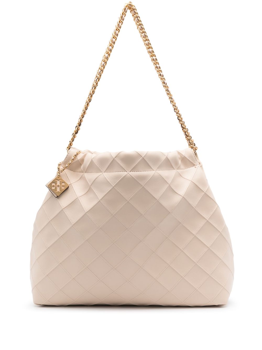 Tory Burch Fleming Soft 抽绳手提包 - 中性色