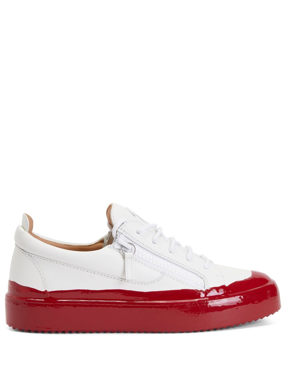 Giuseppe Zanotti Frankie Match 对比鞋底运动鞋 - 白色