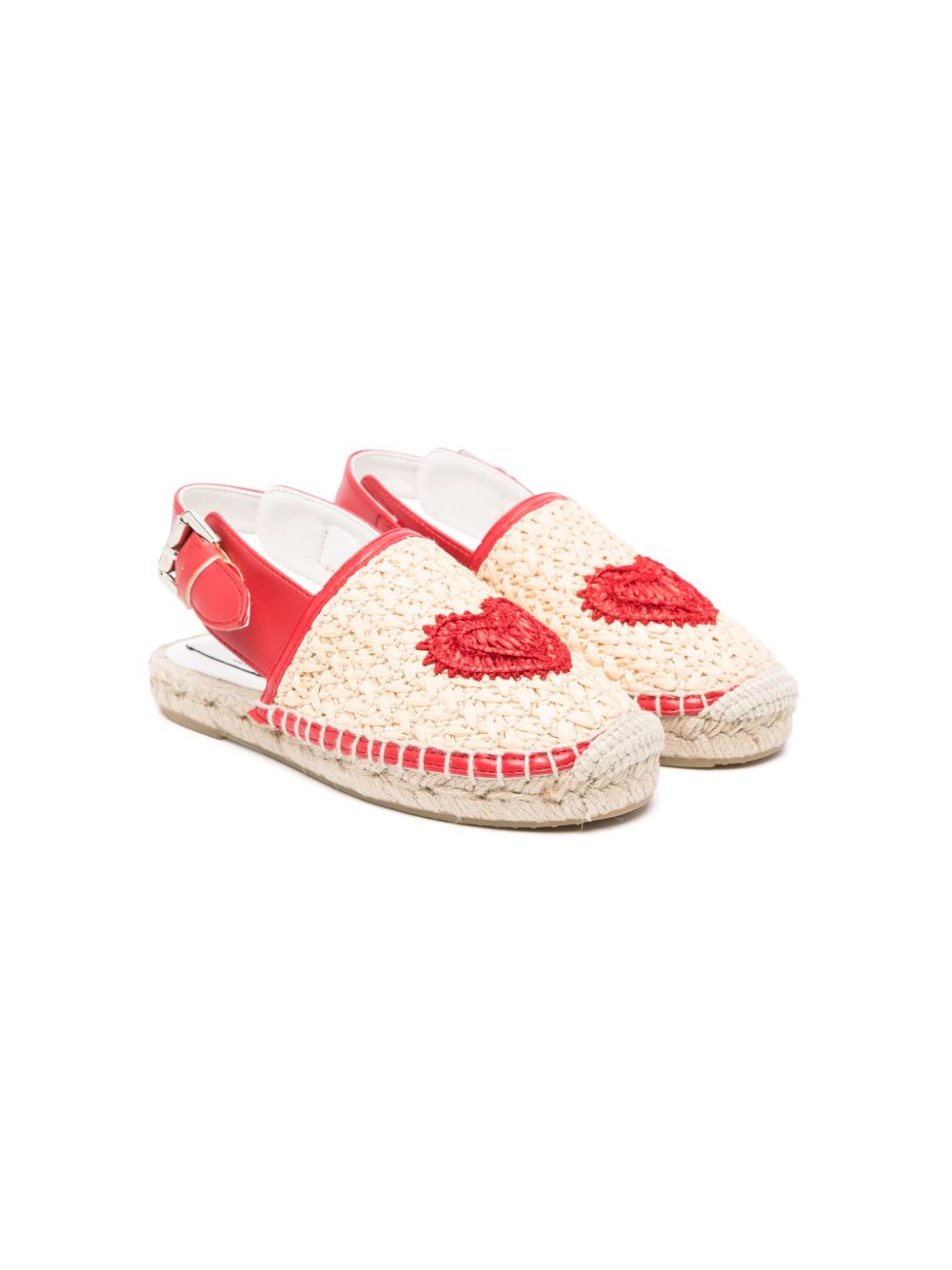 Stella McCartney Kids 心形图案凉鞋 - 中性色