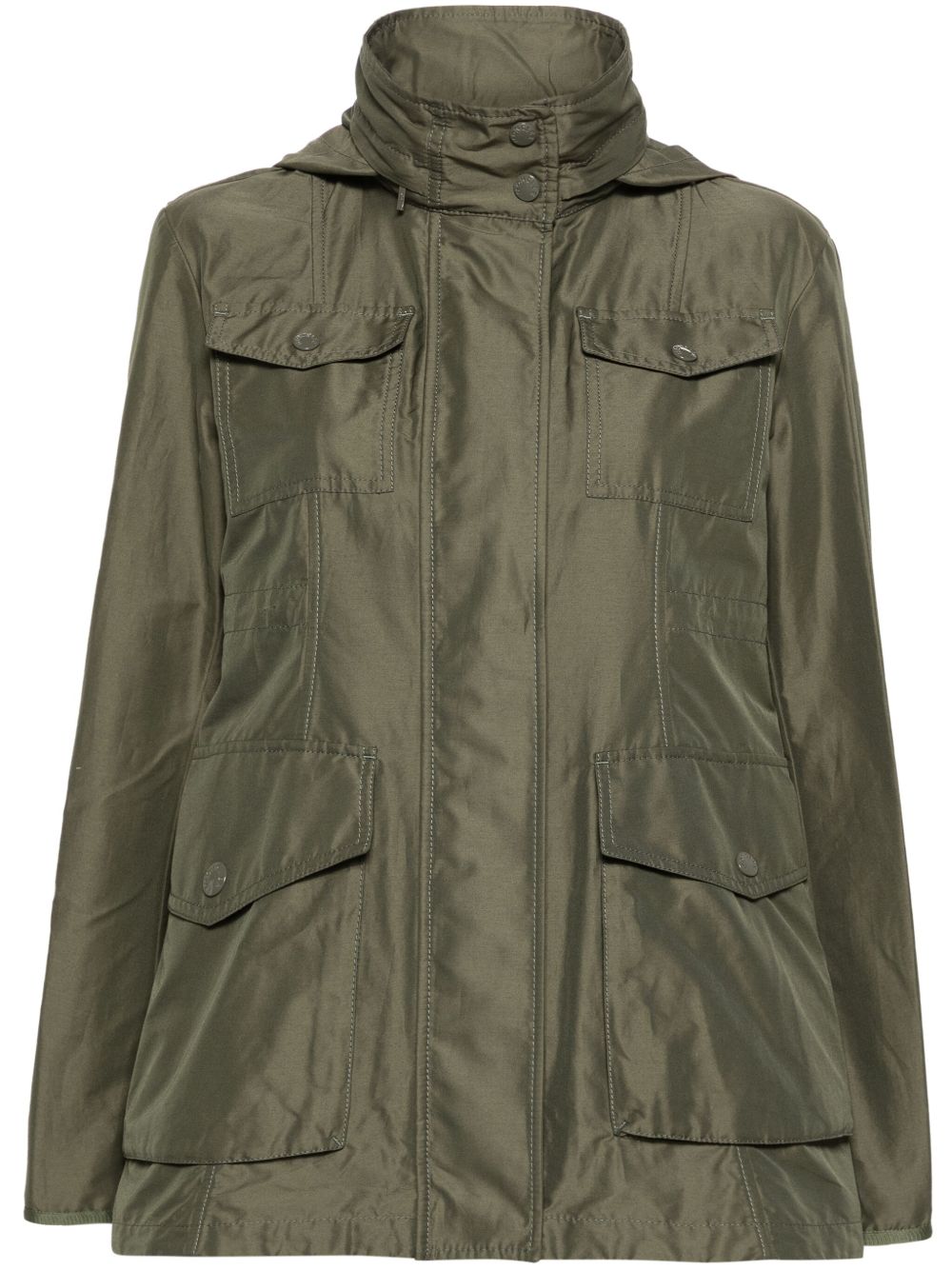 Moncler Ilo 隐藏式兜帽夹克 - 绿色