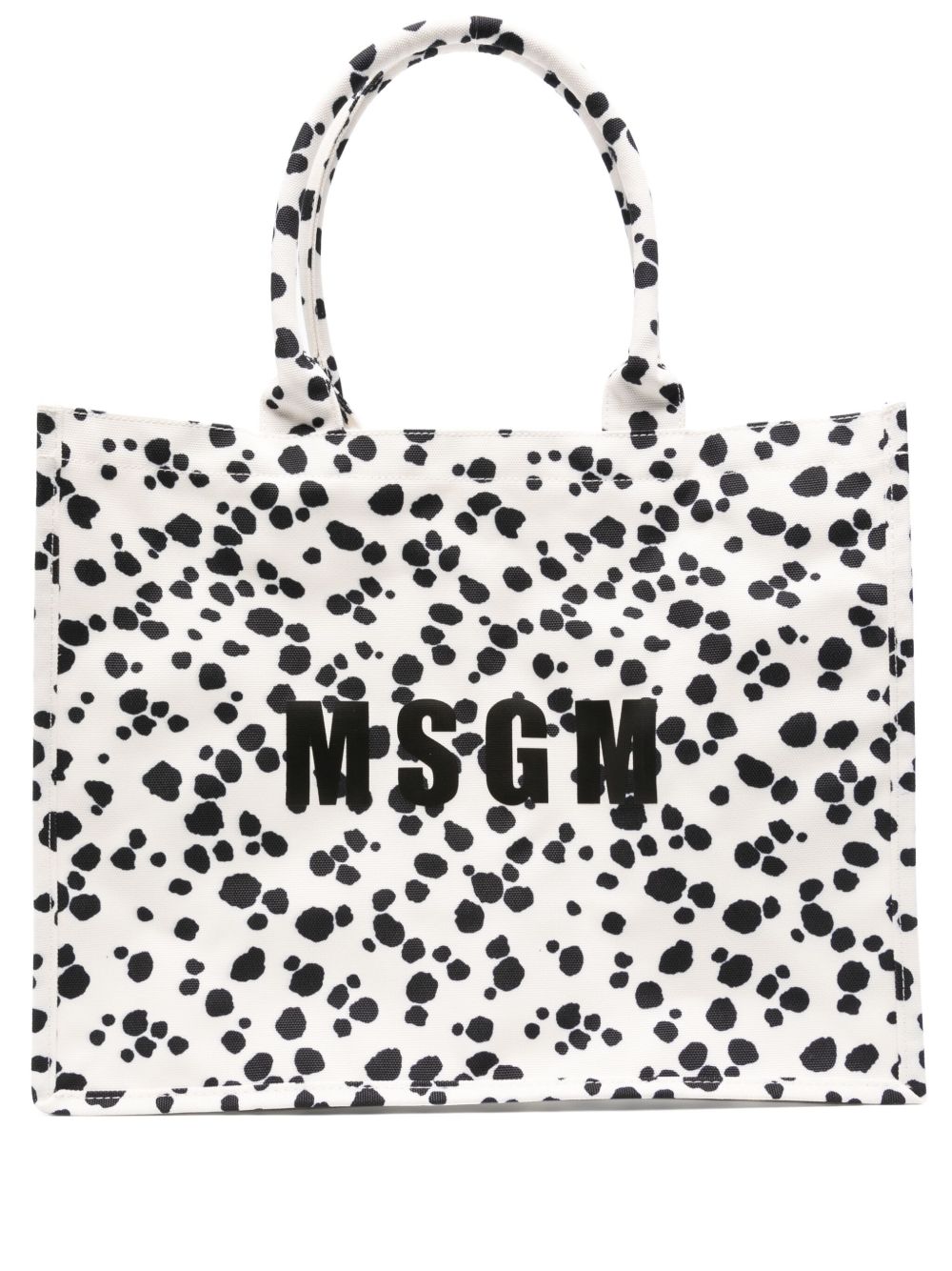 MSGM logo印花中号手提包 - 白色
