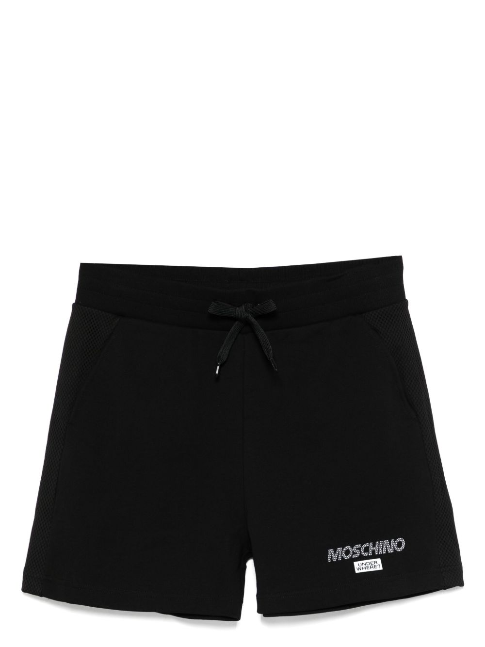Moschino logo印花短裤 - 黑色