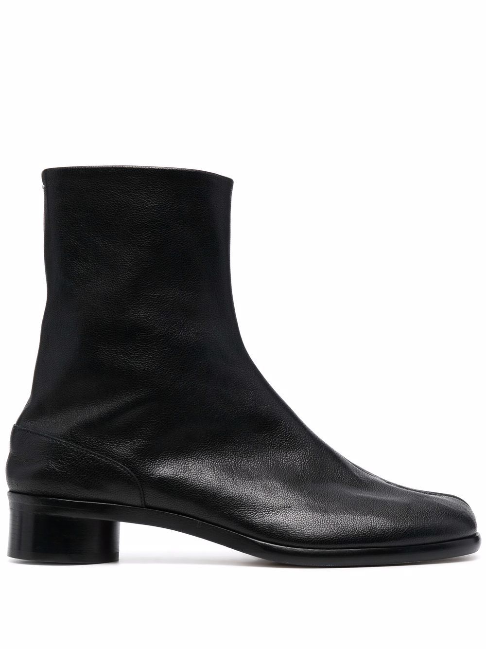 Maison Margiela Tabi 低跟及踝皮靴 - 黑色