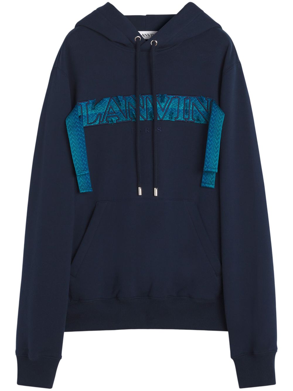 Lanvin Curb 蕾丝连帽衫 - 蓝色
