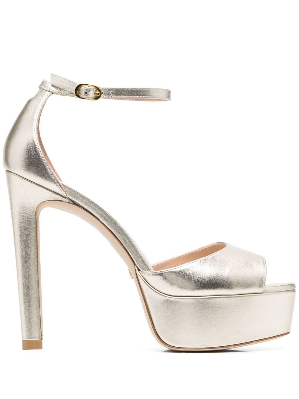 Stuart Weitzman Disco 水台式高跟凉鞋 - 金色