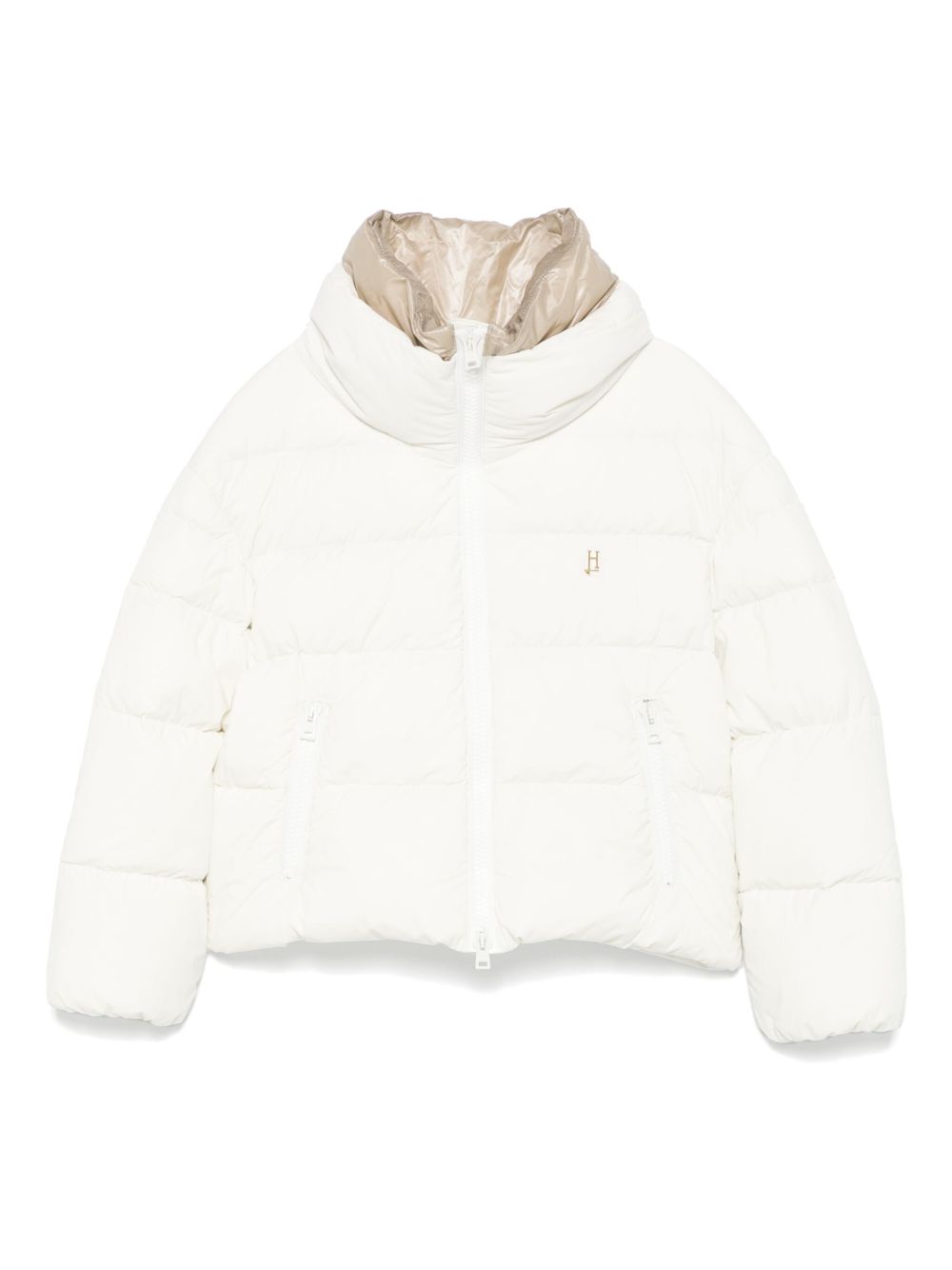 Herno Kids logo标牌夹克 - 白色