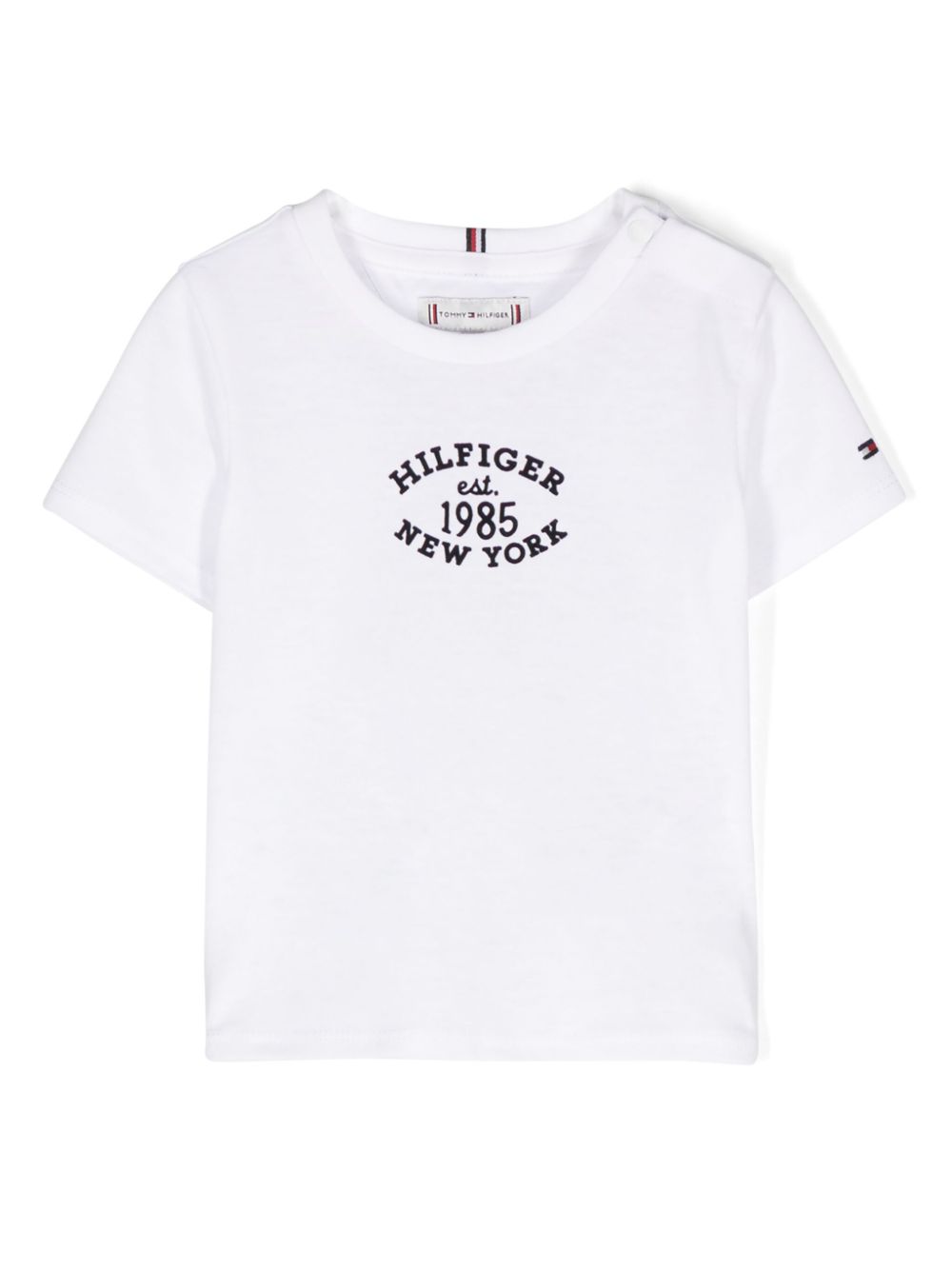 Tommy Hilfiger Junior 植绒logo T恤 - 白色