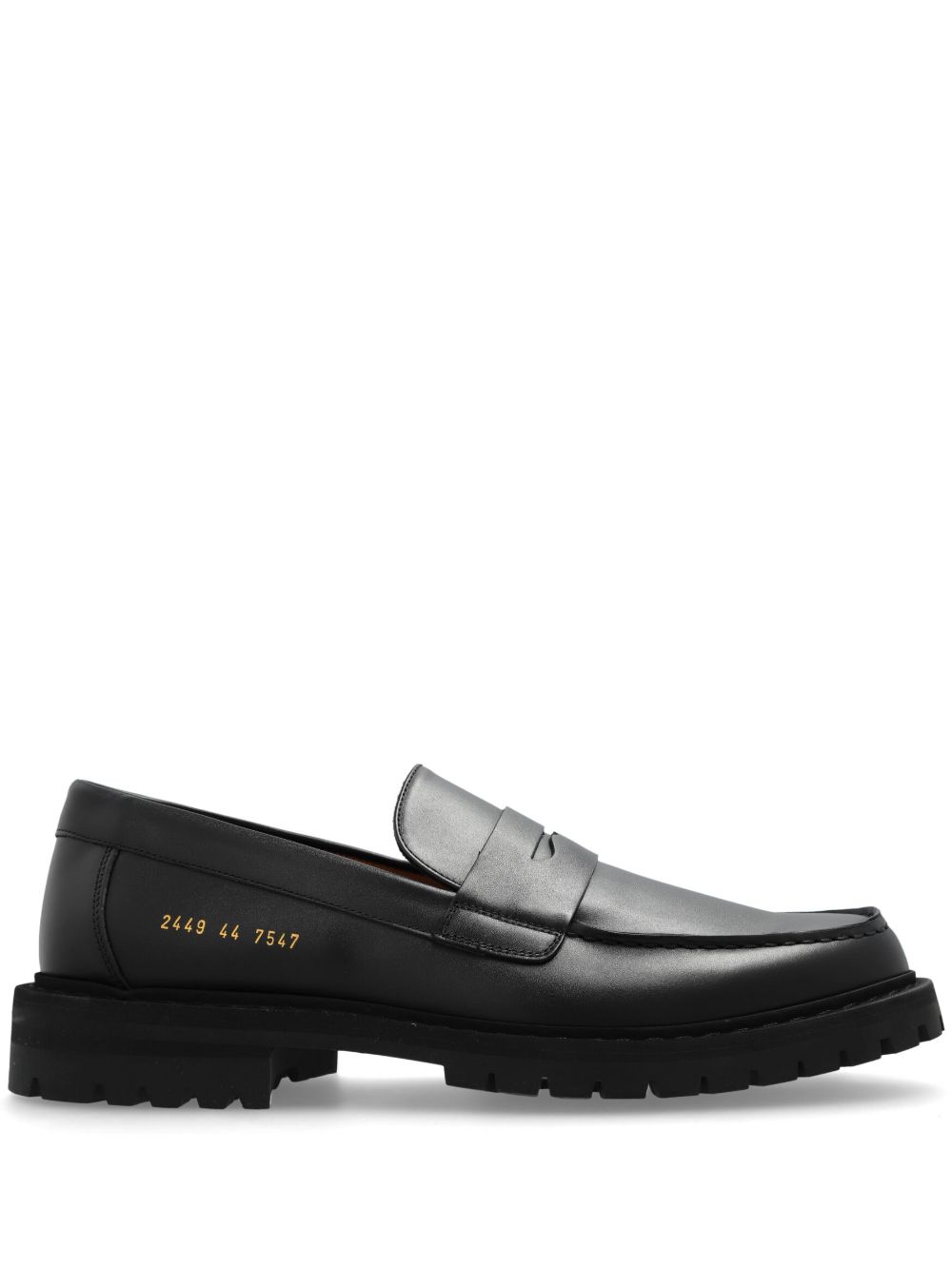 Common Projects 圆头皮质乐福鞋 - 黑色