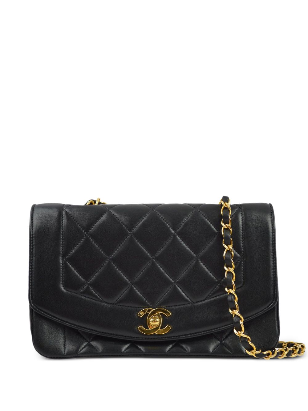 CHANEL Pre-Owned Diana 小号单肩包（1997年典藏款） - 黑色