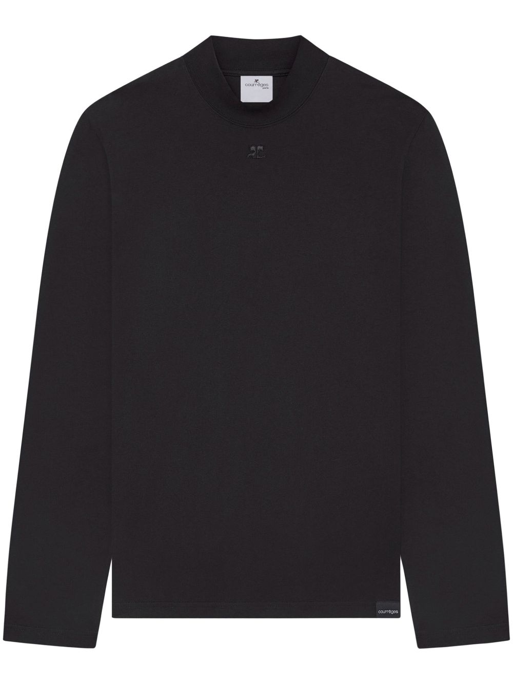 Courrèges Volcano logo贴花卫衣 - 黑色