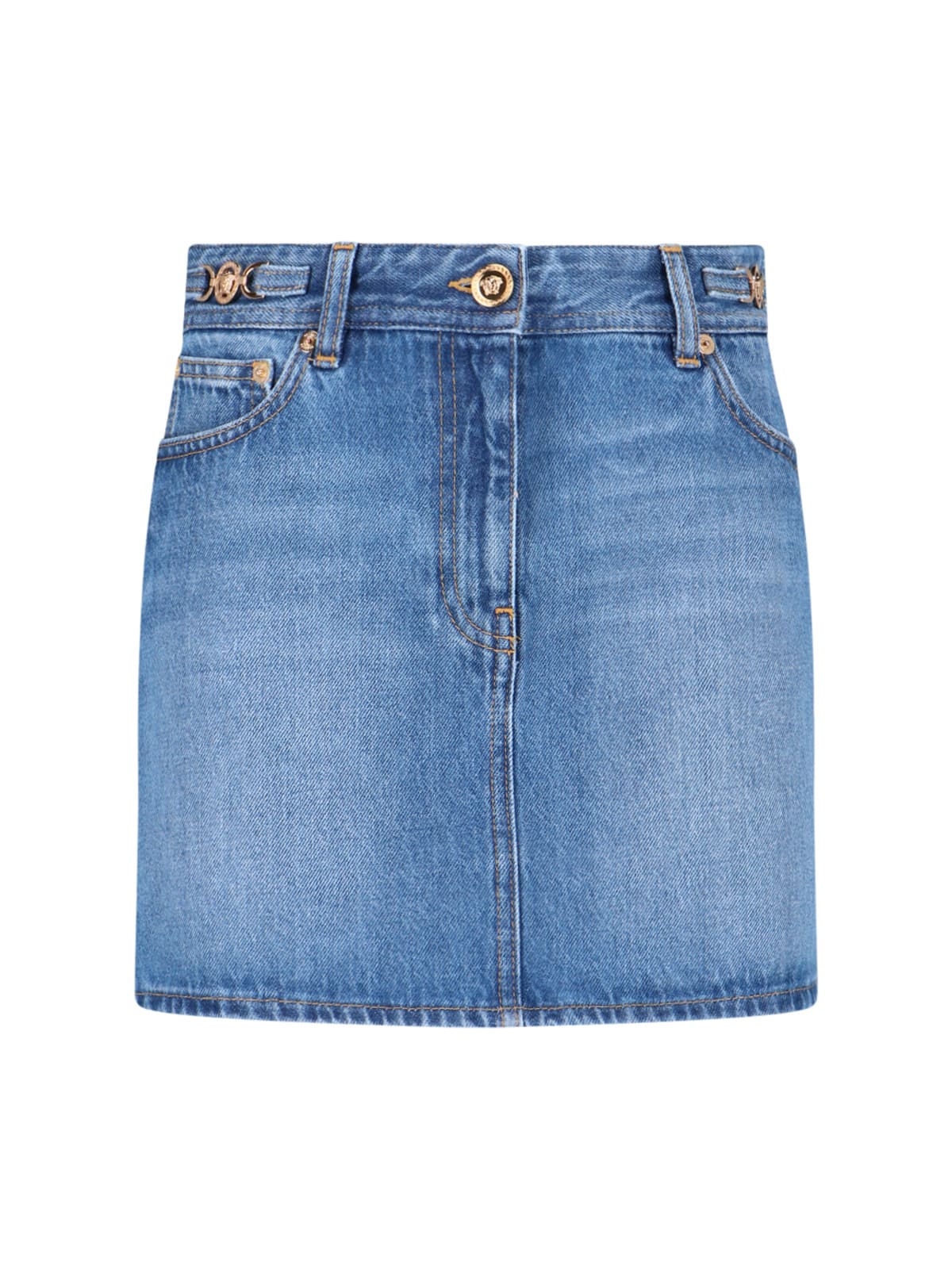 Versace Denim Mini Skirt