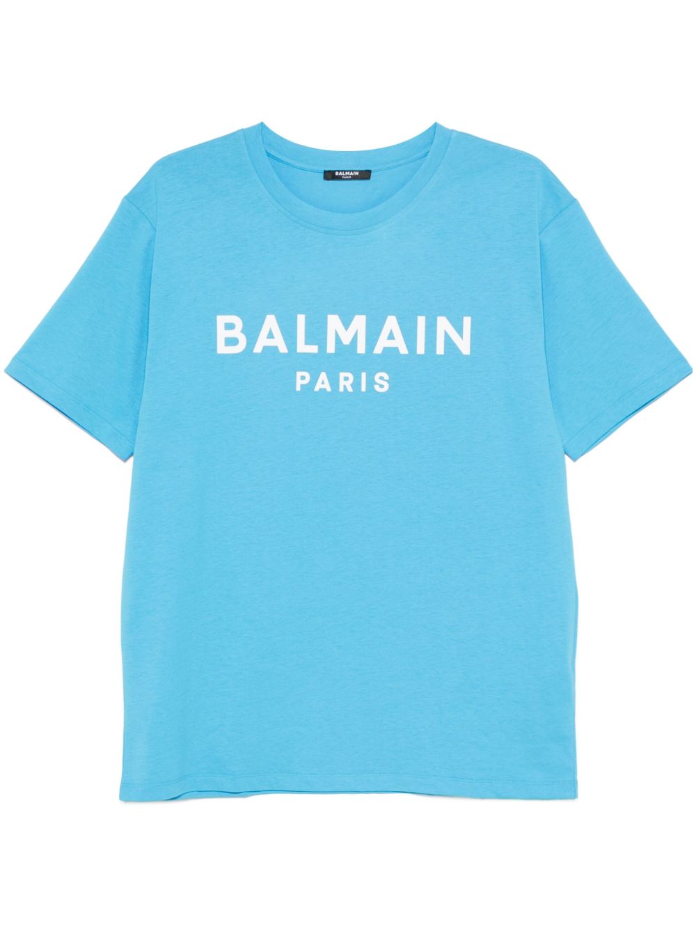 Balmain logo印花短袖T恤 - 蓝色