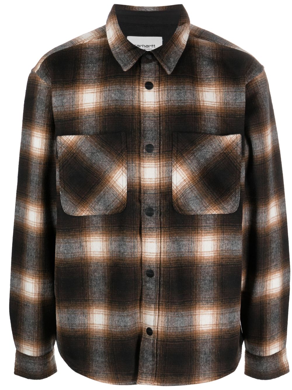 Carhartt WIP 格纹图案长袖衬衫 - 褐色