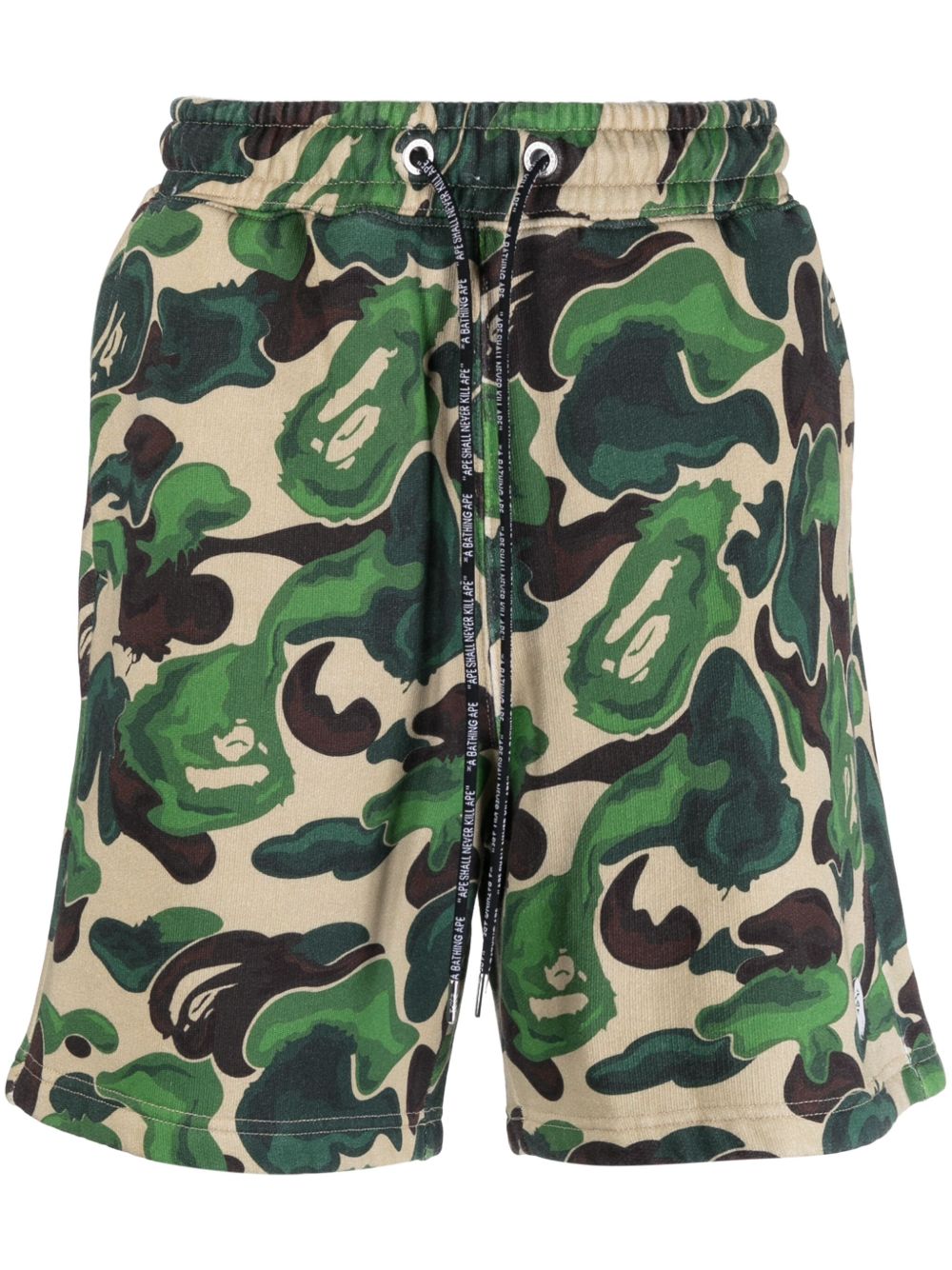 A BATHING APE® Art Camo 印花运动短裤 - 绿色