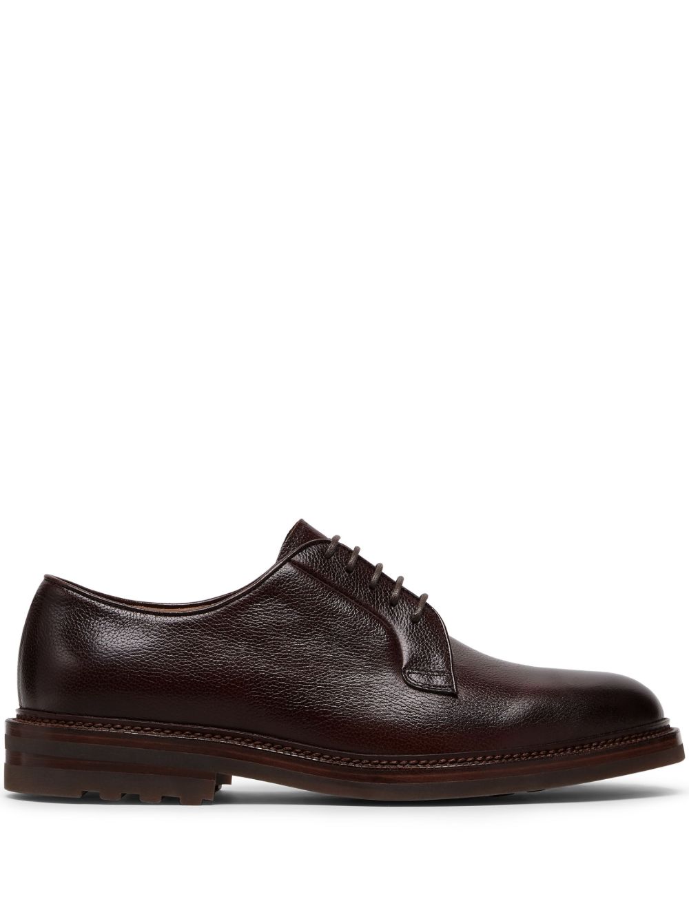Brunello Cucinelli 小牛毛德比鞋 - 褐色