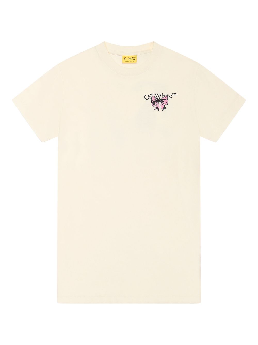 Off-White Kids 箭头图案印花迷你连衣裙 - 中性色