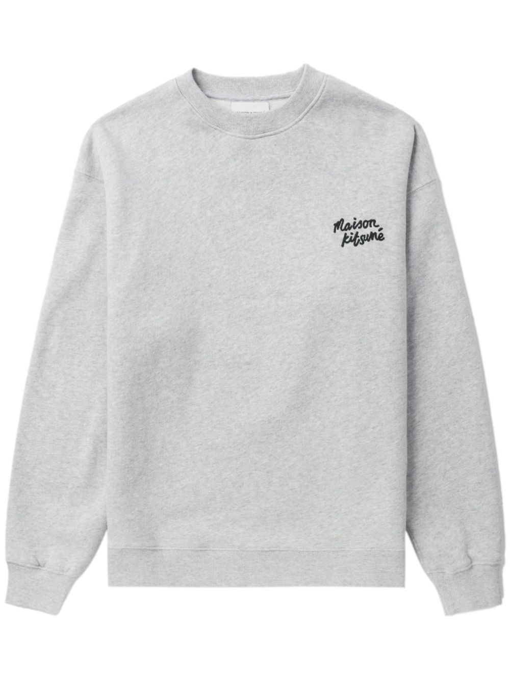 Maison Kitsuné logo刺绣棉卫衣 - 灰色