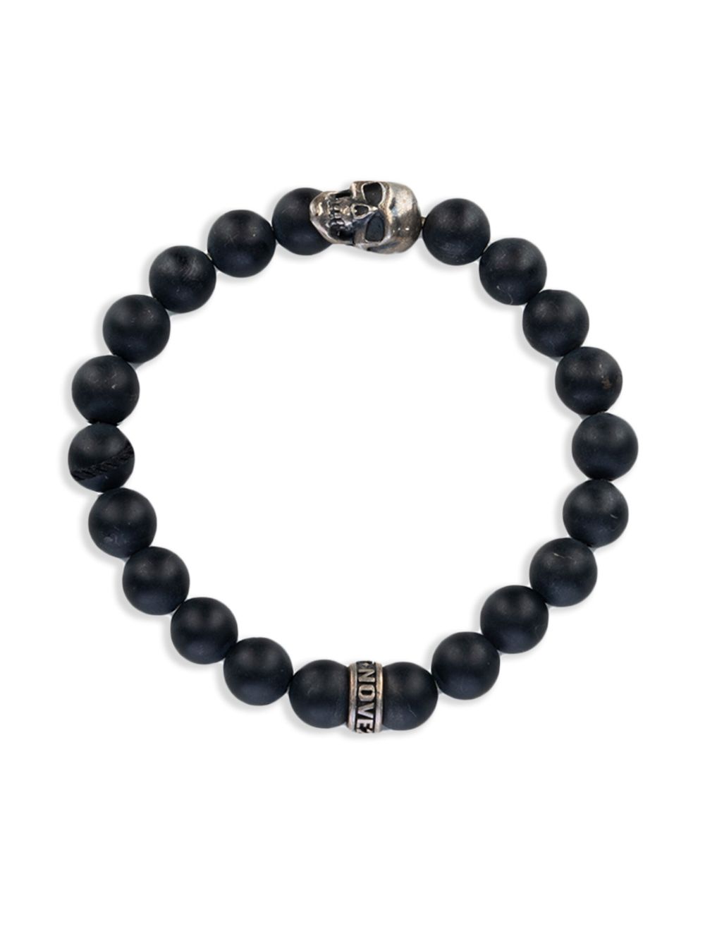 Nove25 Skull and onyx 小号手链 - 黑色