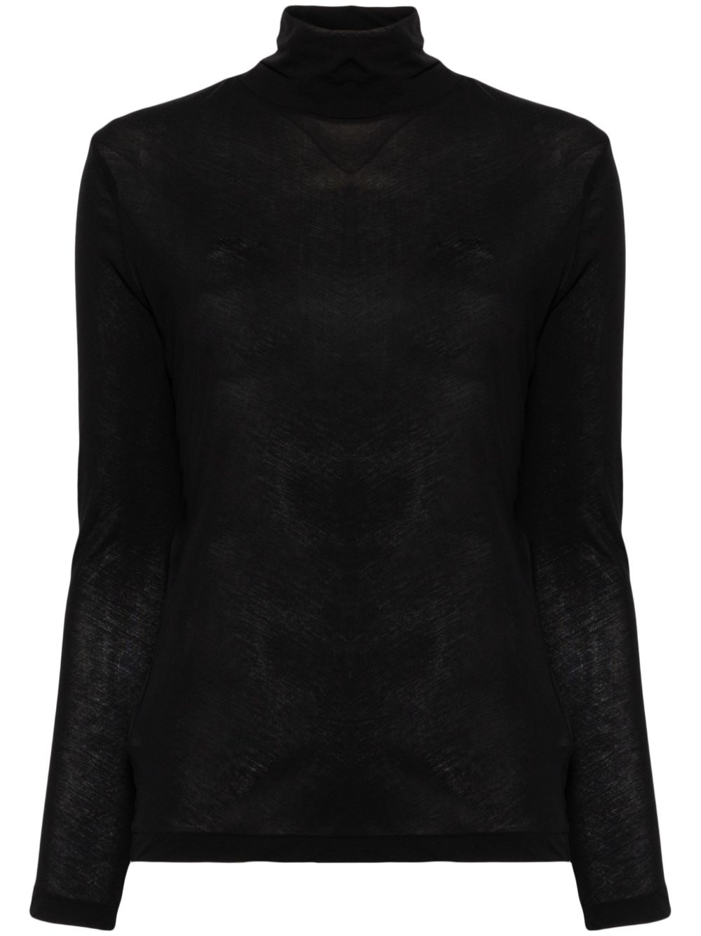 Yohji Yamamoto Strong Twisted Smooth 长袖上衣 - 黑色