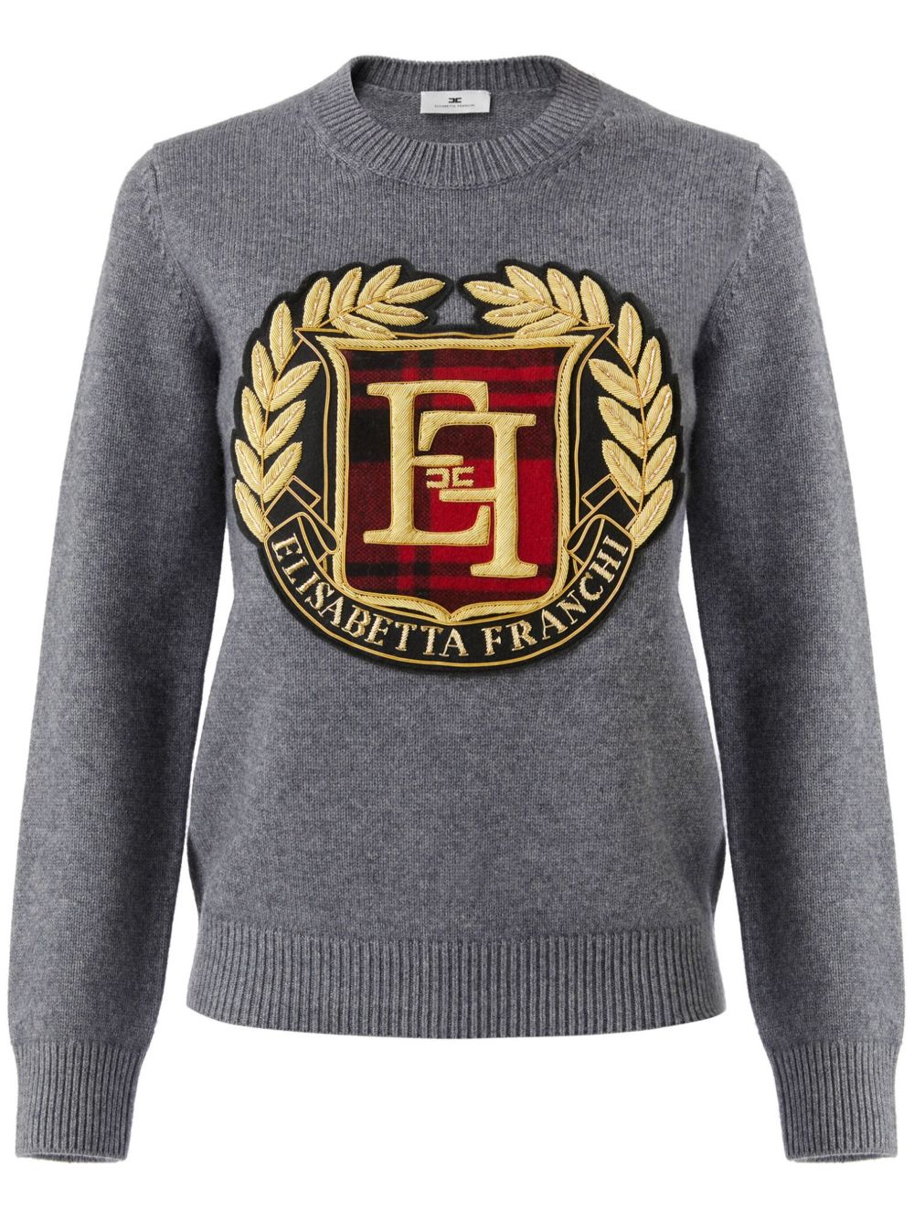 Elisabetta Franchi logo毛衣 - 灰色