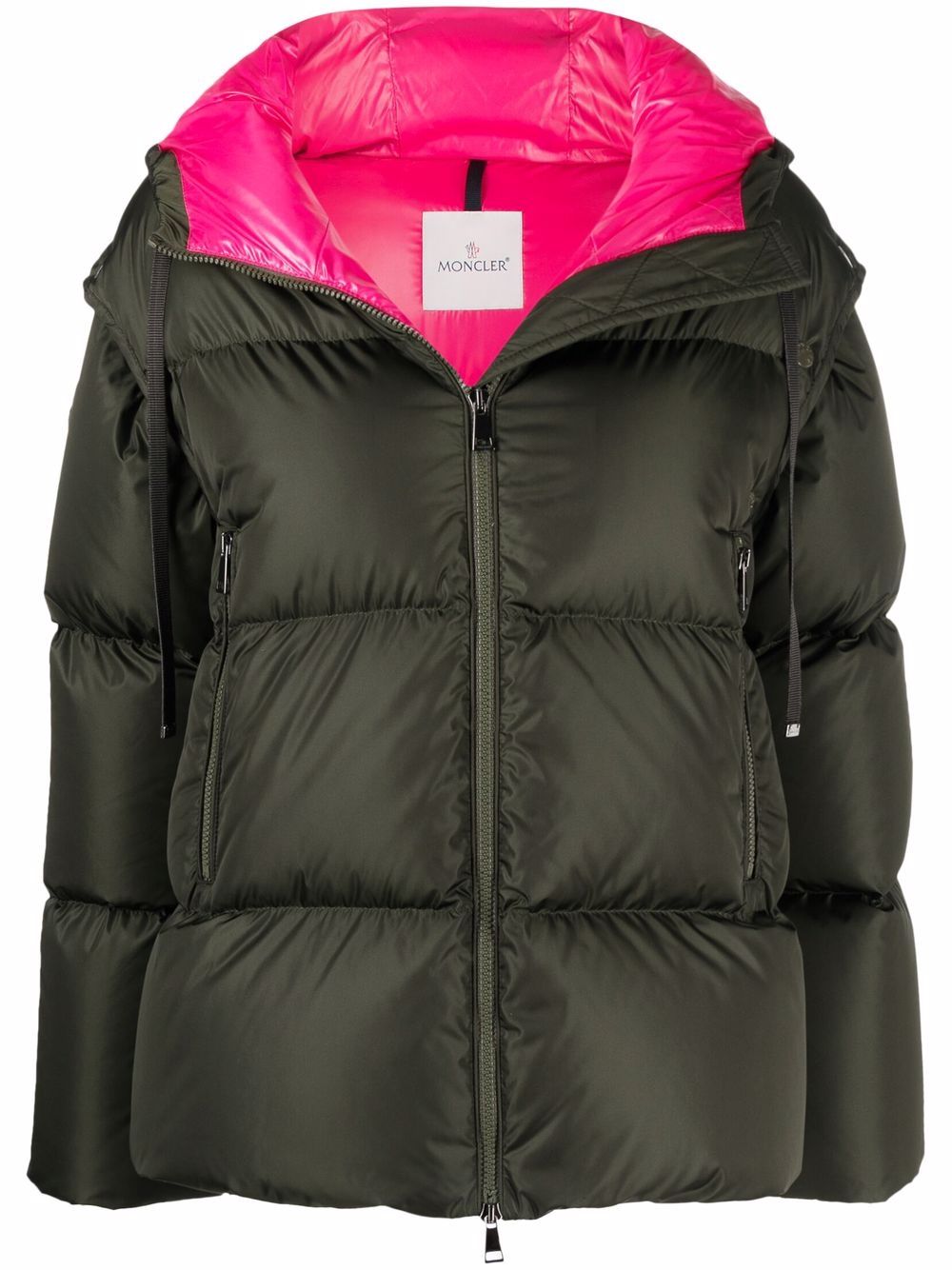 Moncler Asaret 连帽羽绒夹克 - 绿色