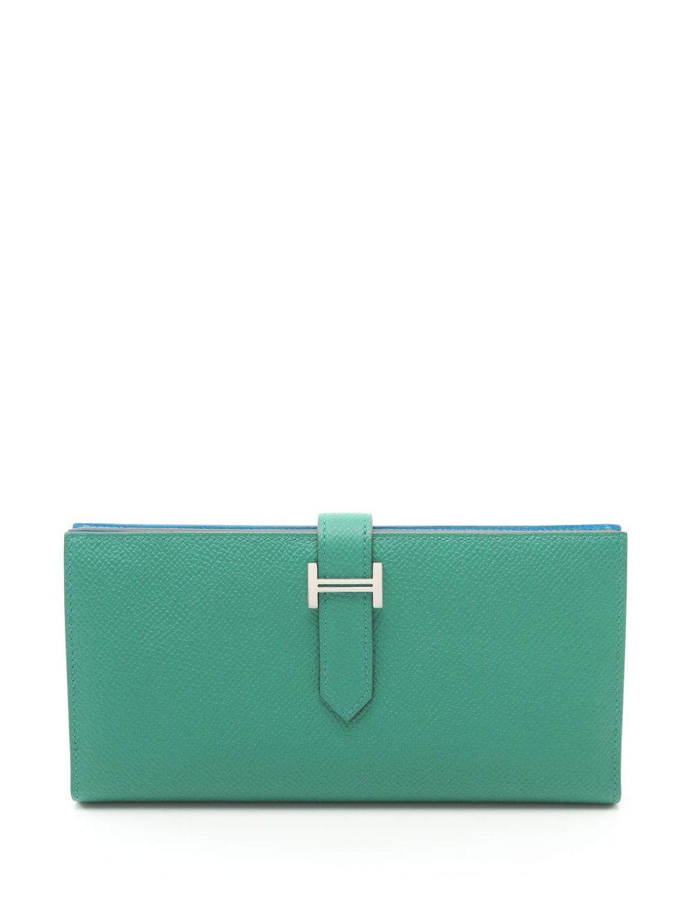 Hermès Pre-Owned Epsom Bearn Verso 对折长款钱包（2018年典藏款） - 绿色