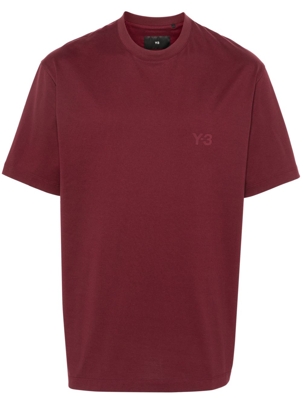 Y-3 橡胶logo棉T恤 - 红色