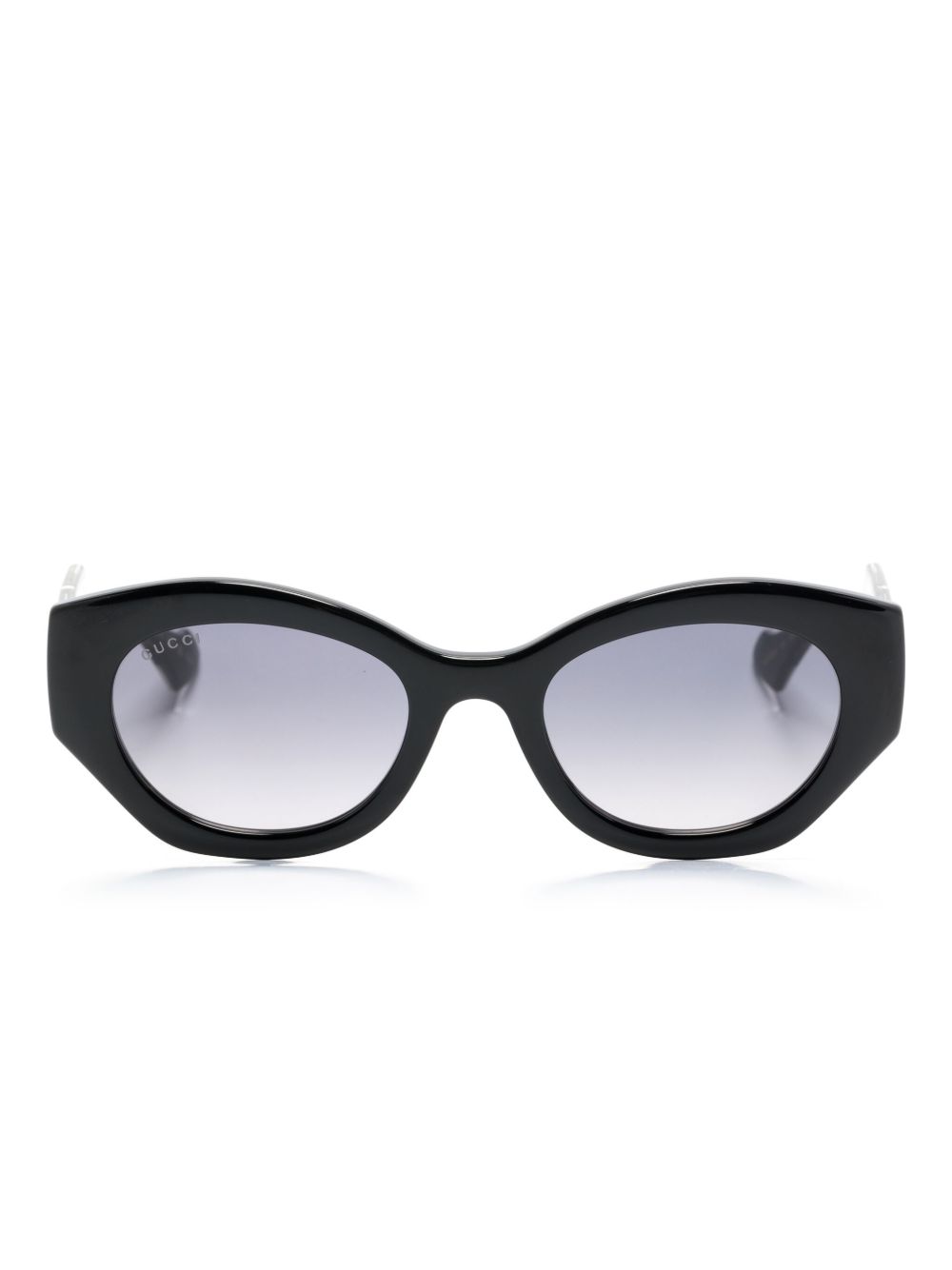Gucci Eyewear 蝴蝶形镜框太阳眼镜 - 黑色