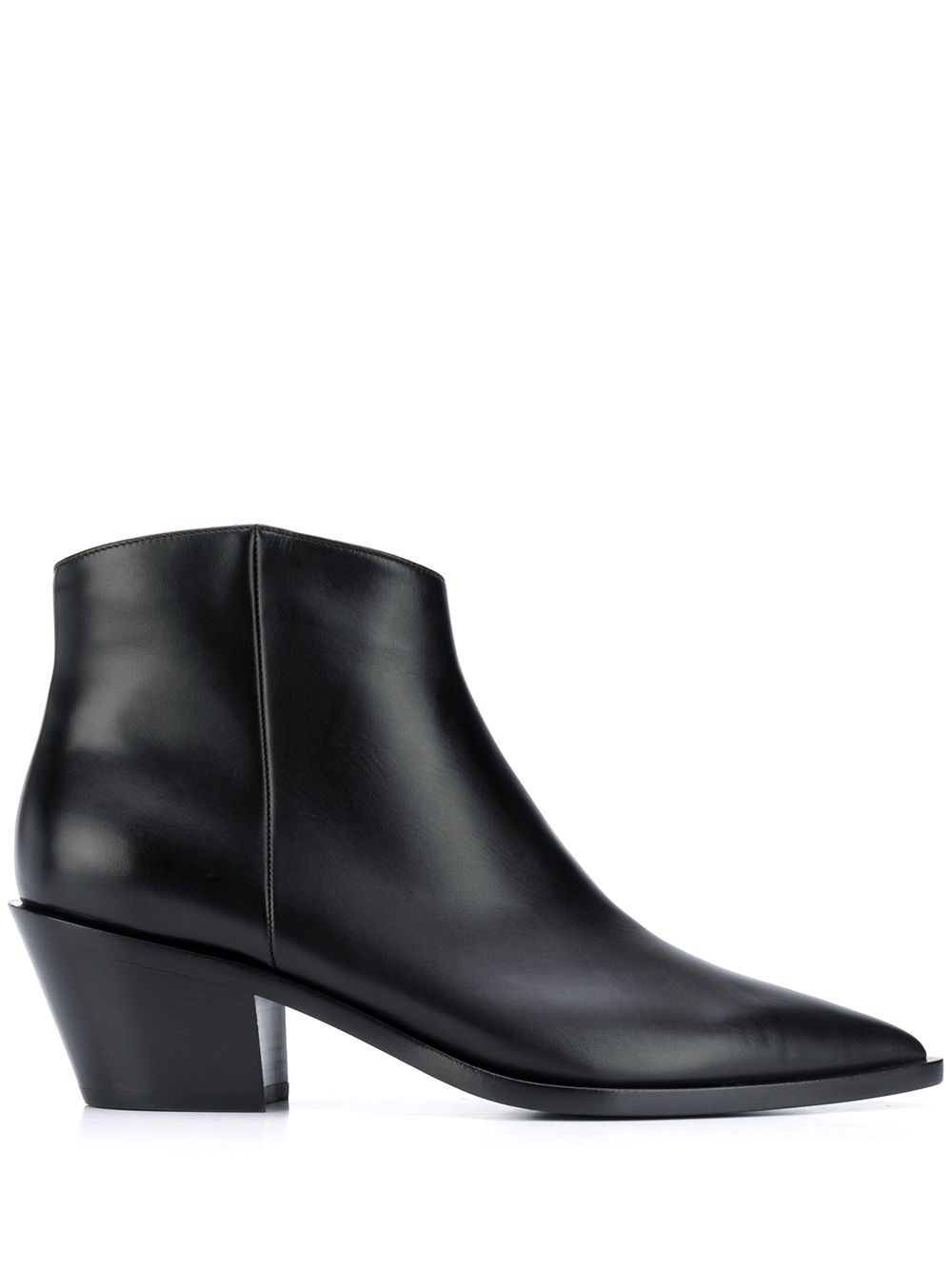 Gianvito Rossi 尖头及踝靴 - 黑色