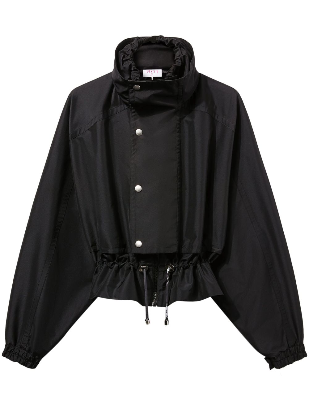 PUCCI Marmo logo印花防风夹克 - 黑色