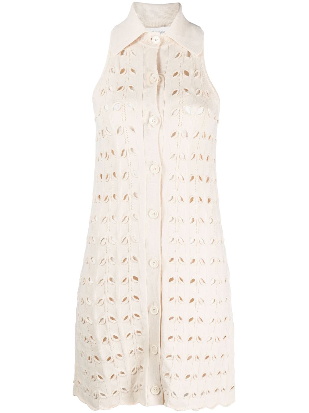 Sportmax Rivolo 钩编针织短款连衣裙 - 中性色